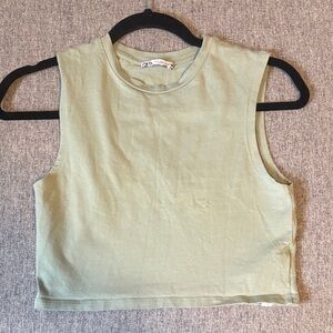 Zara Light Green Crop Top